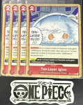 4x One Piece OP10-018 C - Ten-Layer Igloo - EN - Regular - Playset - TCG - NM/M