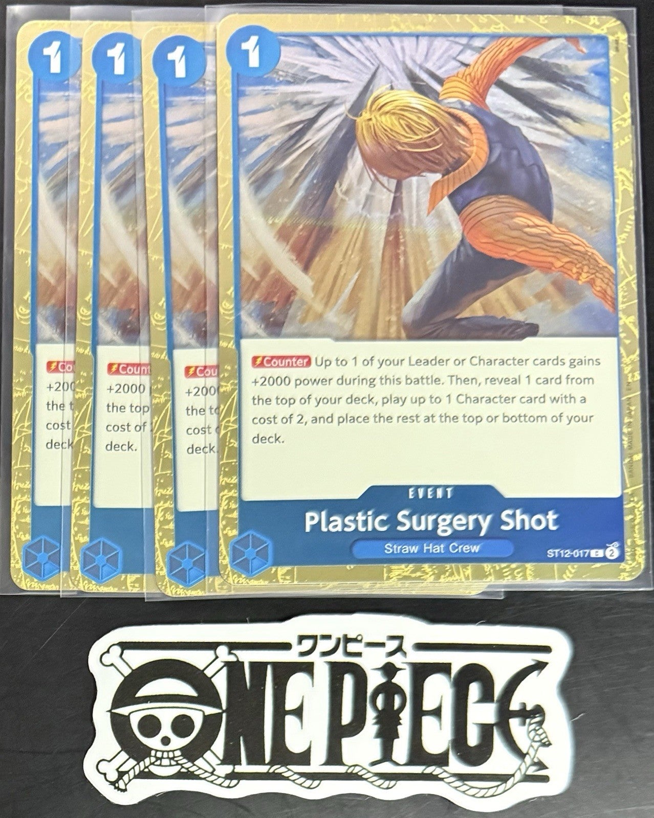 4 x One Piece ST12-017 C Plastic Surgery - English - PRB02 Foil - Playset - NM/M