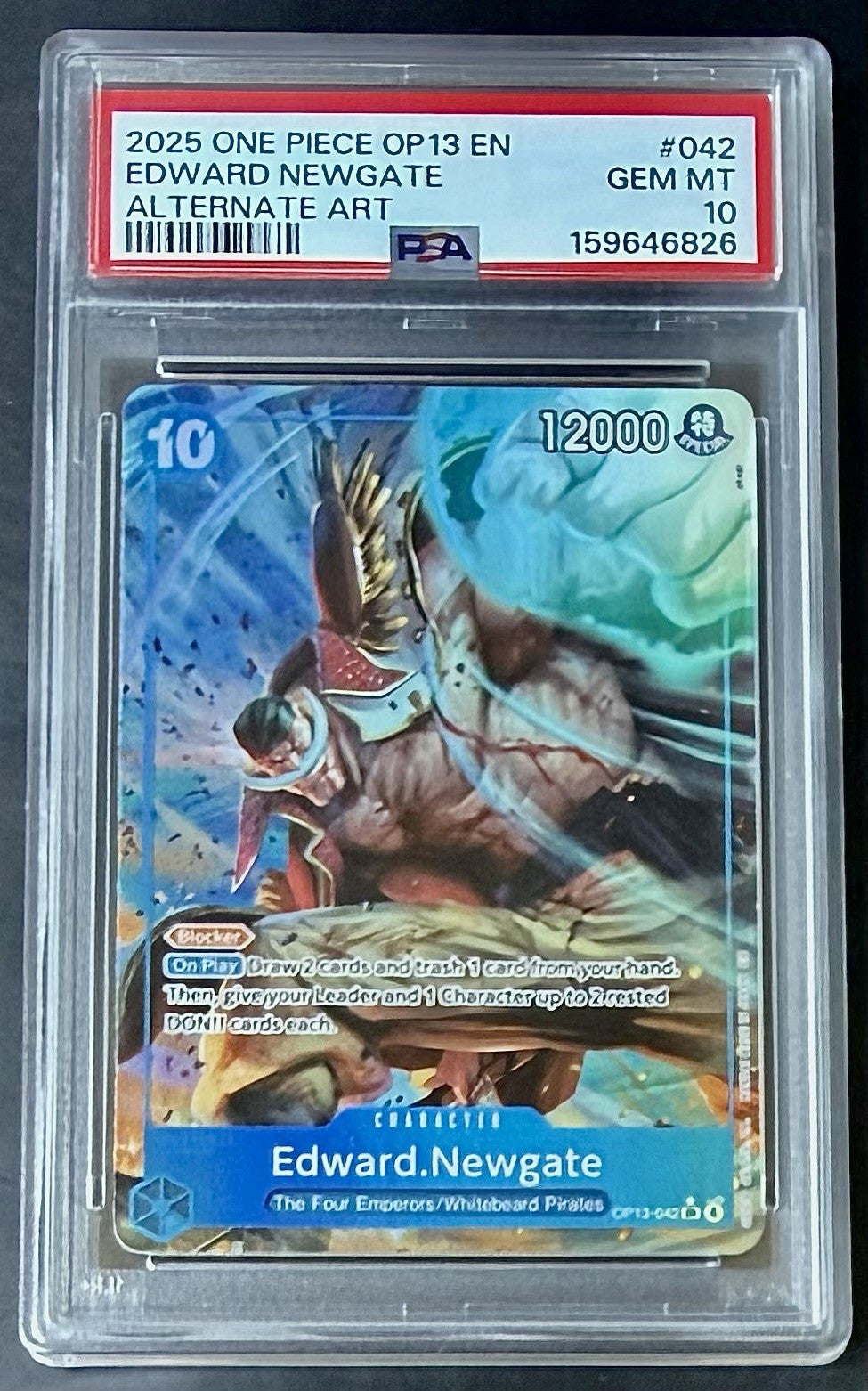 PSA 10 One Piece OP13-042 SR* - Edward.Newgate - AA - EN - Carrying on His Will