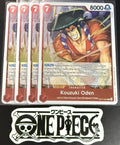 4x One Piece OP17-007 R - Kouzuki Oden - EN - Foil - Play Set - TCG - NM/M