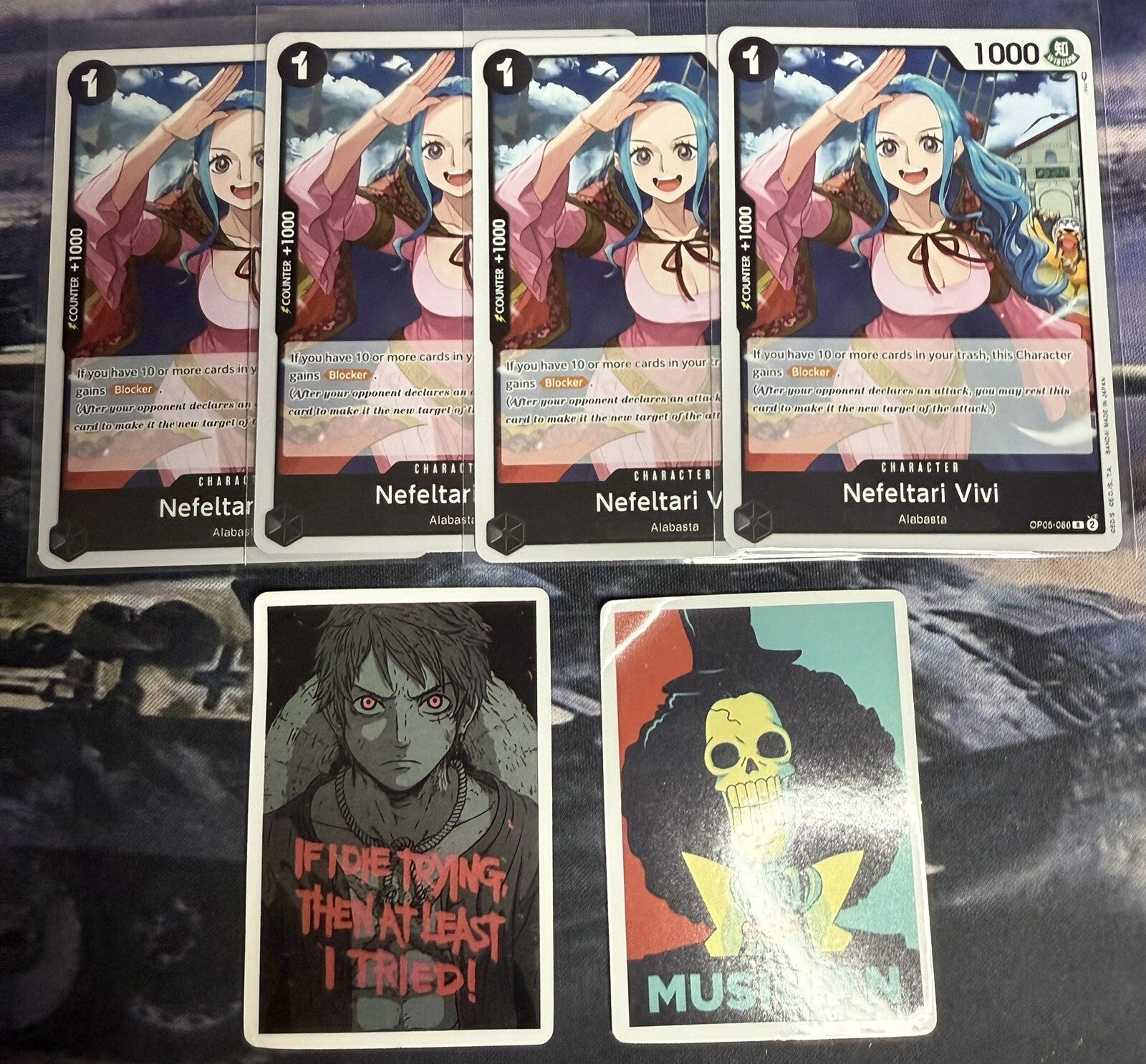 4x One Piece OP05-086 R Nefeltari Vivi - English - Foil -  Playset - TCG - NM/M