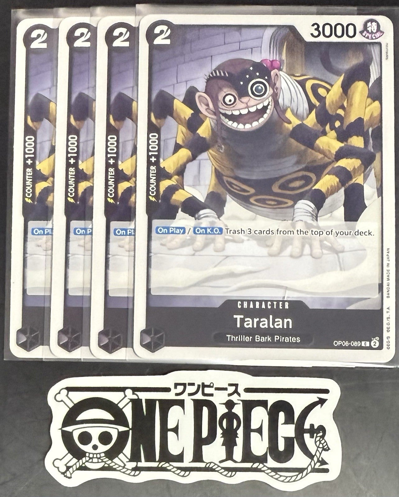 4x One Piece OP06-089 C Taralan - English - Regular - Playset - NM/M