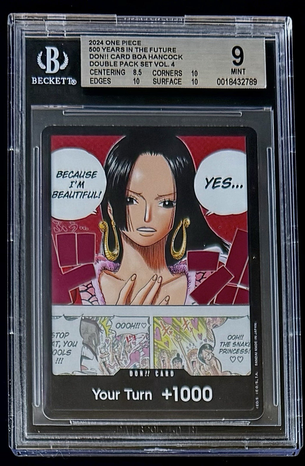 BGS 9 One Piece OP07 Don!! Card Alt Art - English - 500 Years Future - Graded