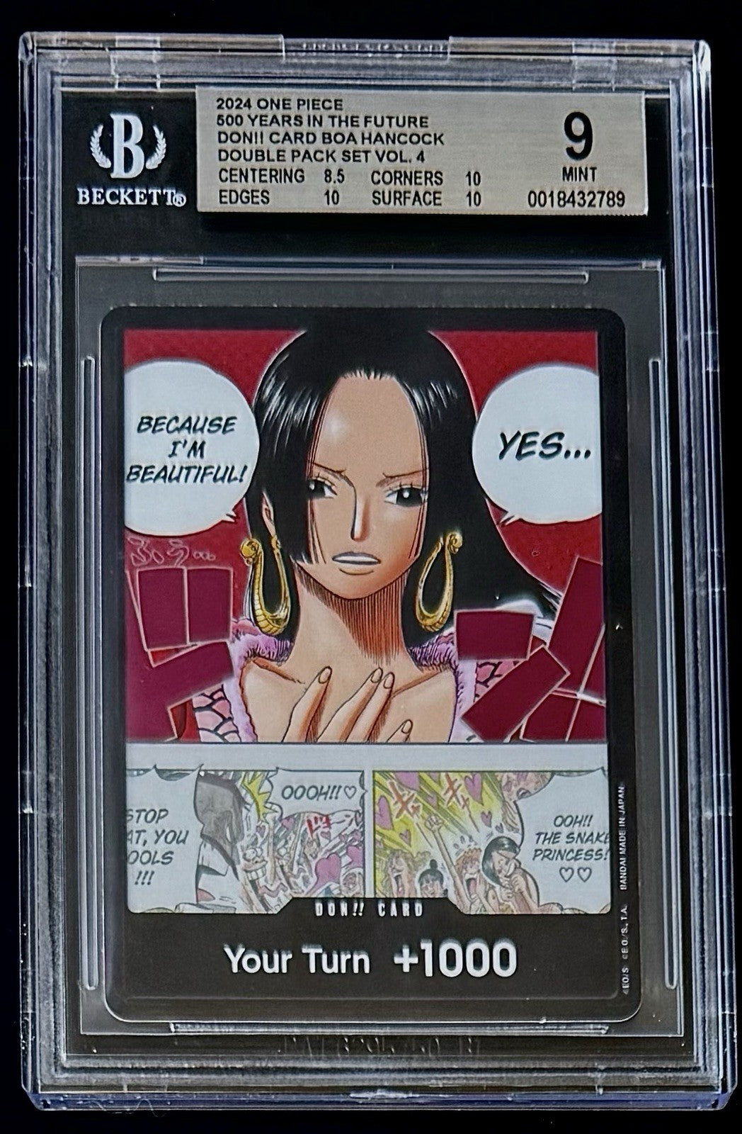 BGS 9 One Piece OP07 Don!! Card Alt Art - English - 500 Years Future - Graded