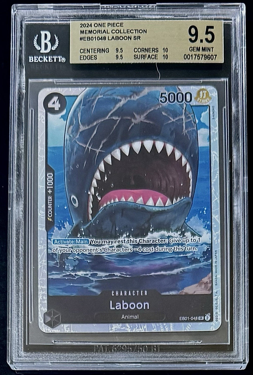 BGS 9.5 One Piece EB01-048 SR Laboon - English - Memorial Collection - Graded