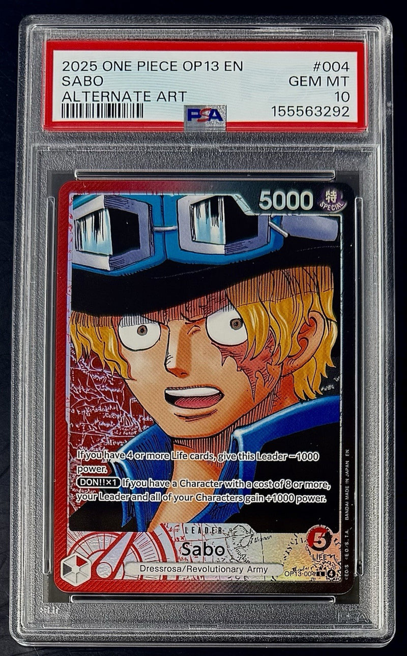 PSA 10 One Piece OP13-004 L* - Sabo - Alt Art - EN - Carrying on His Will