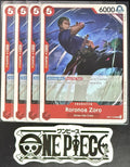 4 x One Piece OP11-016 UC Roronoa Zoro - ENG - Regular - Playset - TCG - NM/M