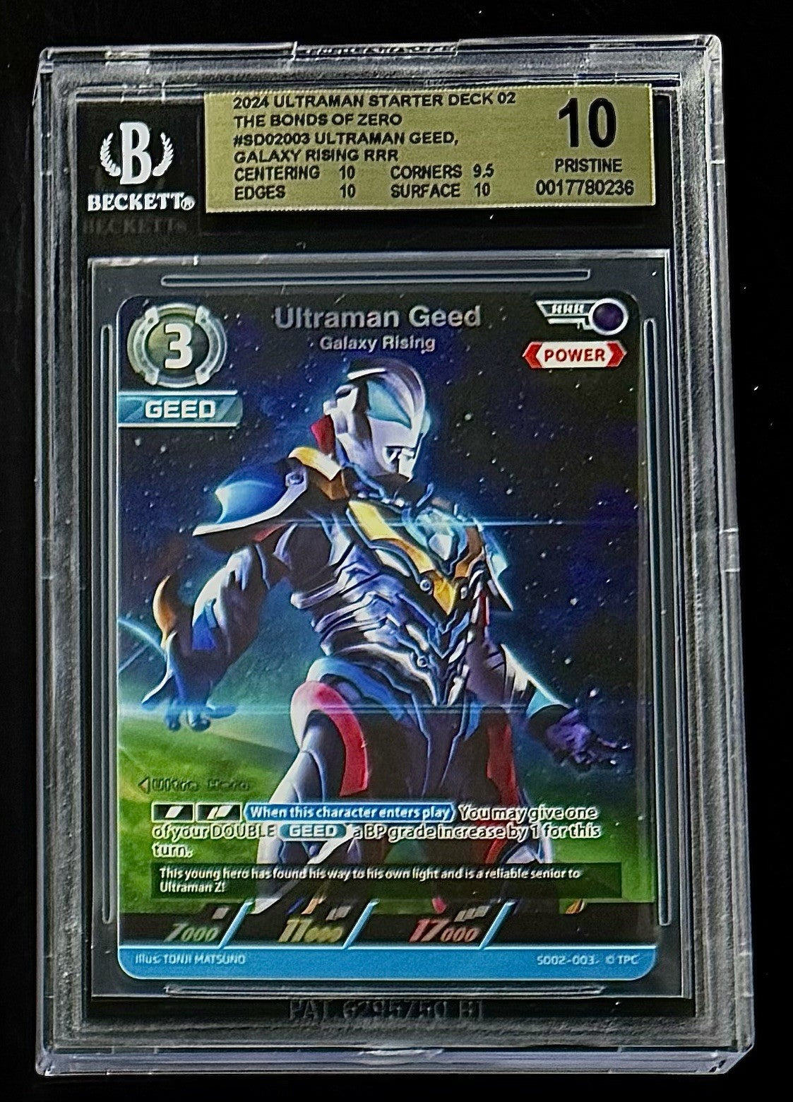 BGS 10 2024 Ultraman SD02-003 Ultraman Geed - Starter Deck 02 - Foil - Graded