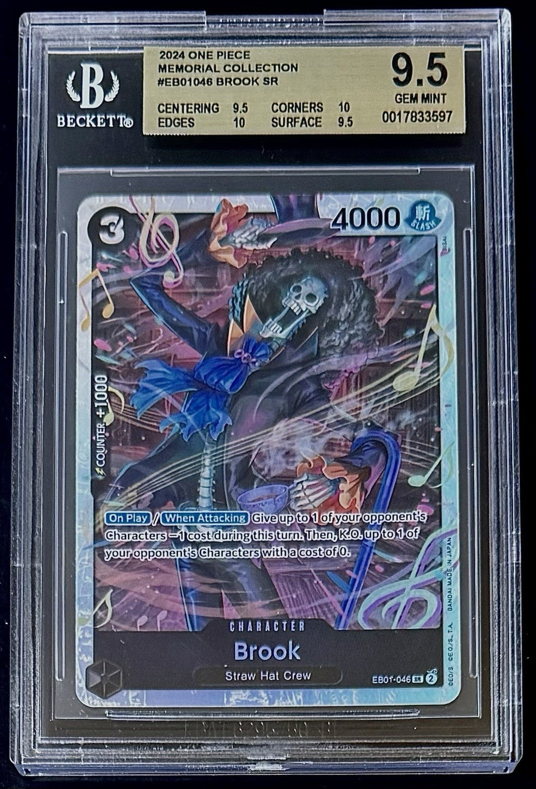 BGS 9.5 One Piece EB01-046 SR Brook - English - Memorial Collection - Graded
