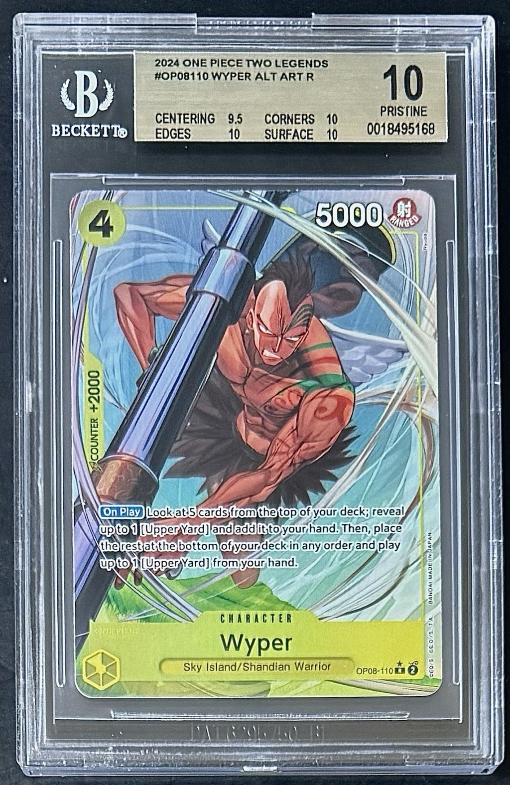 BGS 10 One Piece OP08-110 R* - Wyper - Alt Art - English - Foil - Two Legends