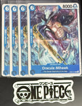 4x One Piece OP02-055 C Dracule Mihawk - English - Playset - Regular - TCG -NM/M