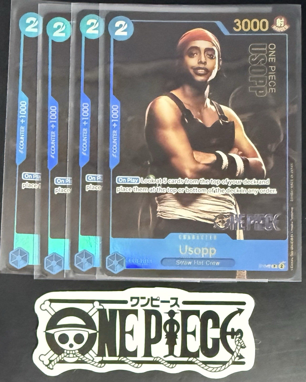 4x One Piece P-049 P Usopp - English - Play Set - Live Action - TCG - NM/M