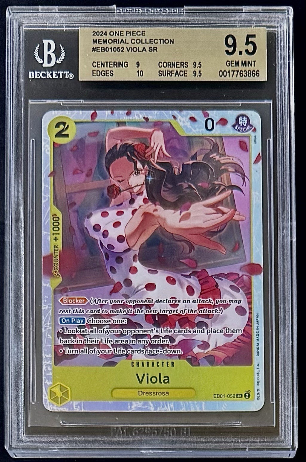 BGS 9.5 One Piece EB01-052 SR Viola - English - Memorial Collection - Graded