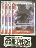 4x One Piece OP07-015 SR - Monkey.D.Dragon - EN - Foil - Play Set - NM/M