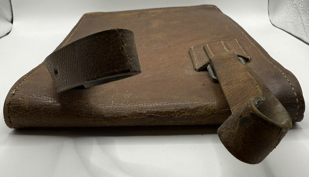German WW2  M35 Brown Leather Map Case - Original