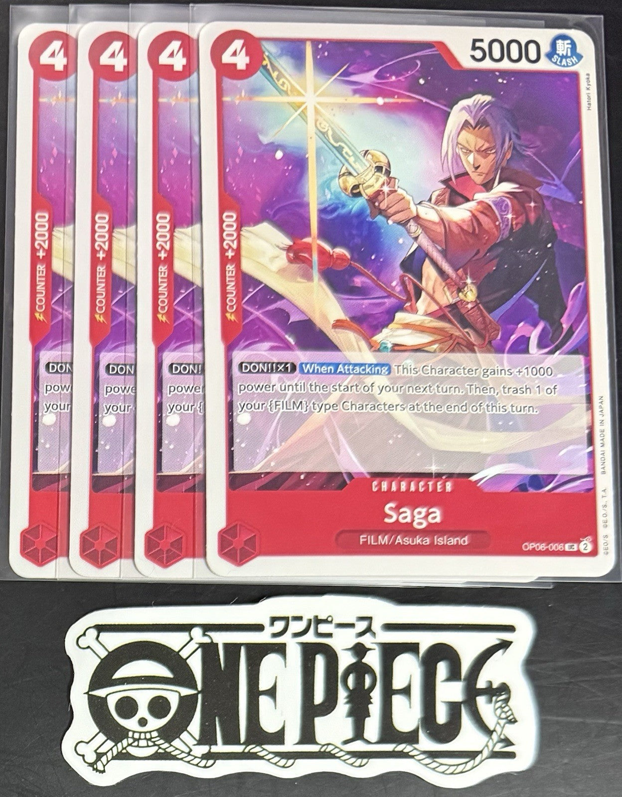 4x One Piece OP06-006 UC Saga - English - Regular - Playset - NM/M