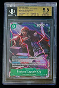 BGS 9.5 One Piece OP01-051 SR* Eustass"Captain"Kid - English - PRB01 - Graded