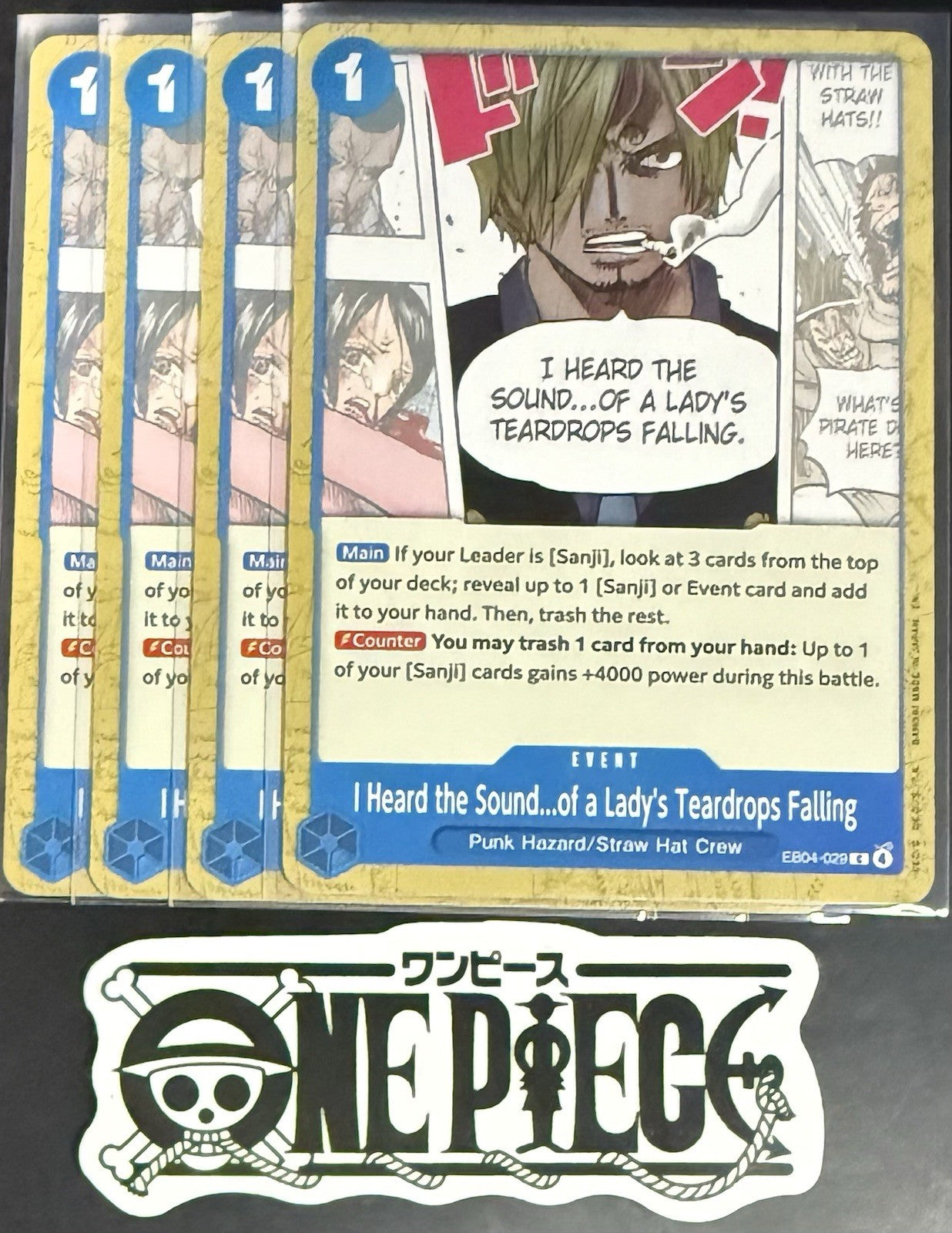 4x One Piece EB04-029 C I Heard the... - ENG - Regular - Play Set - TCG - NM/M