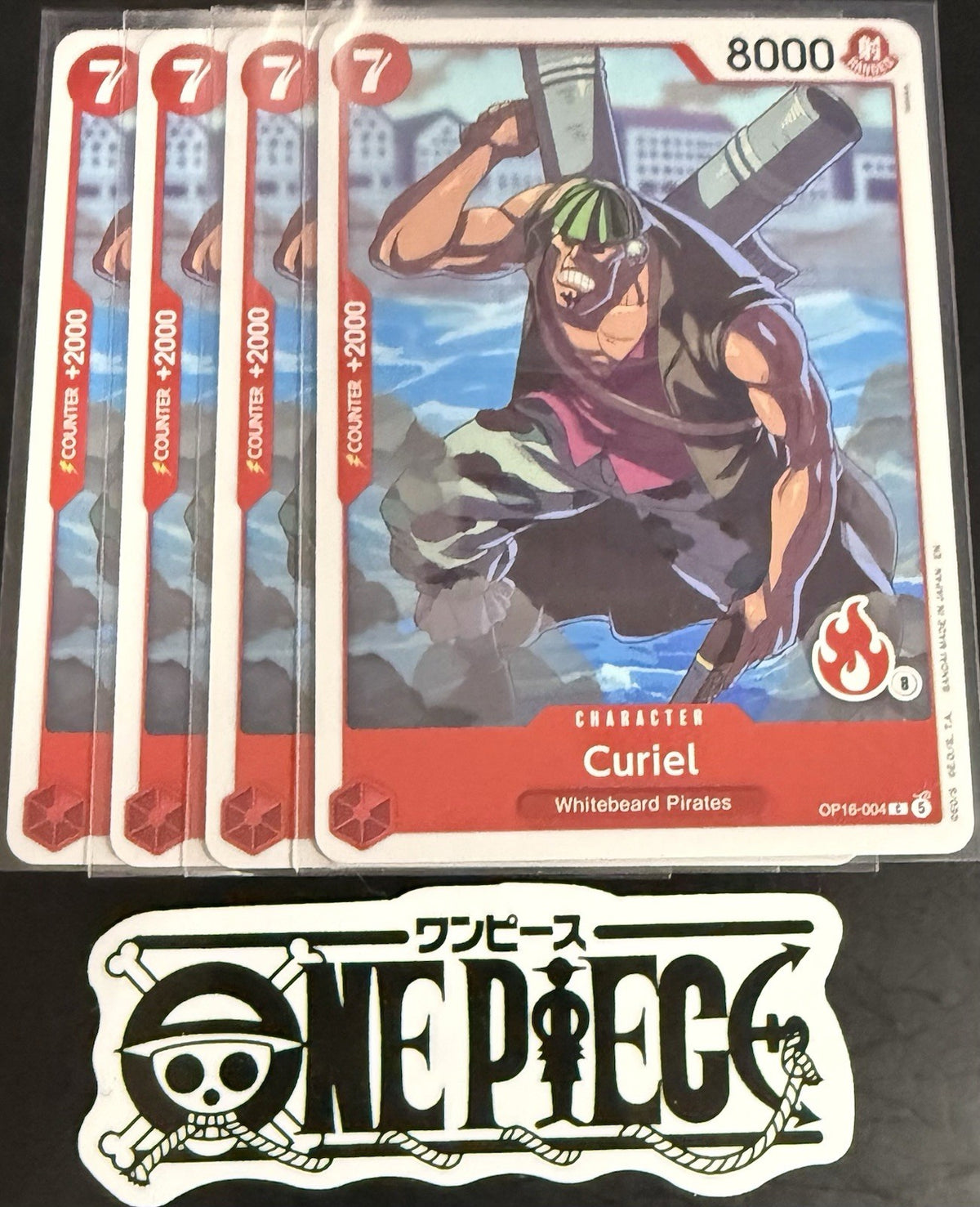 4x One Piece OP16-004 C - Curiel - EN - Regular - Play Set - SD01 - NM/M