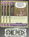 4 x One Piece OP12-079 R Luffy is the Man...- English - Foil - Playset - NM/M