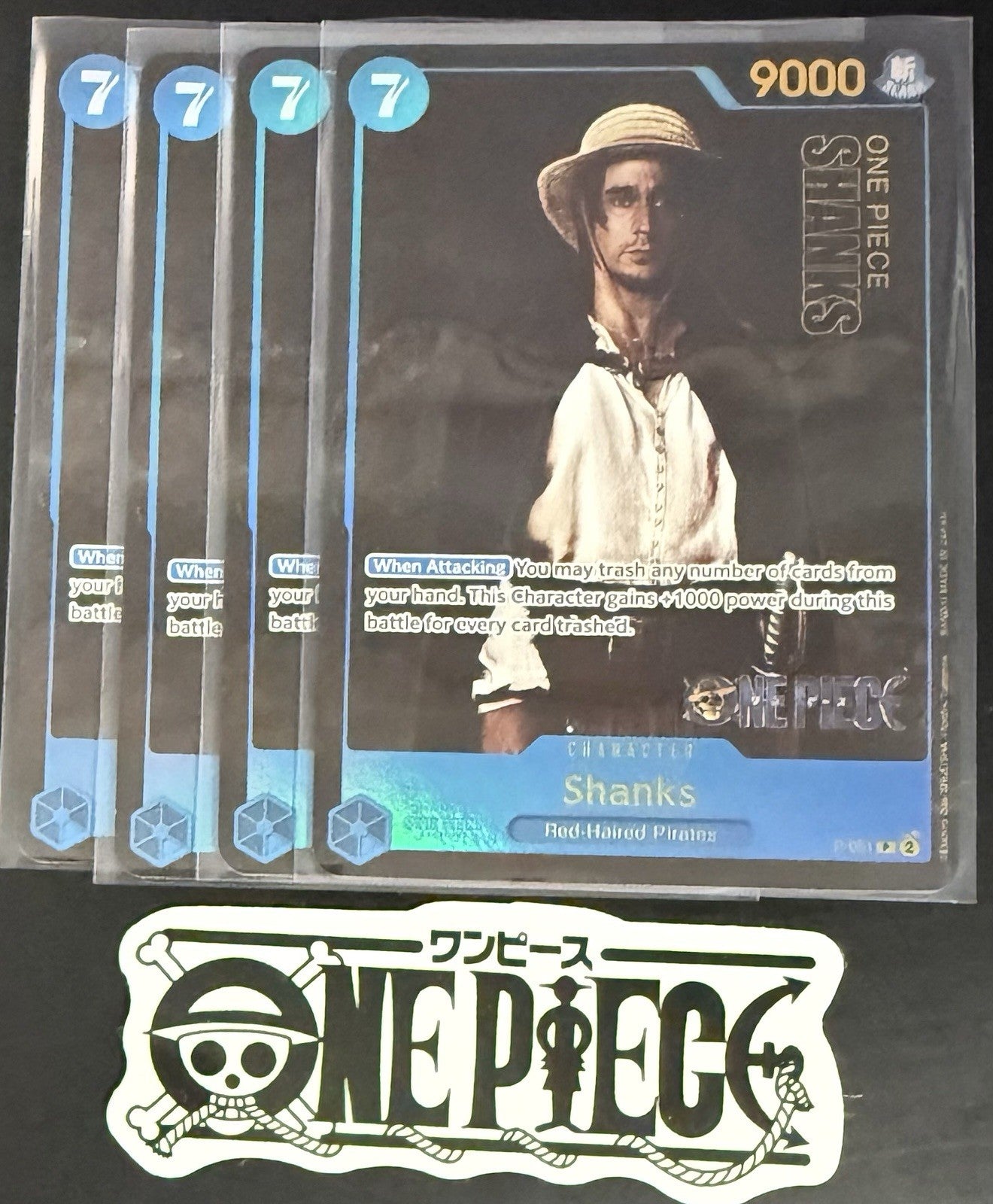 4x One Piece P-051 P Shanks - English - Play Set - Live Action - TCG - NM/M