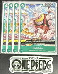4x One Piece OP06-031 UC Hatchan - English - Regular - Playset - NM/M