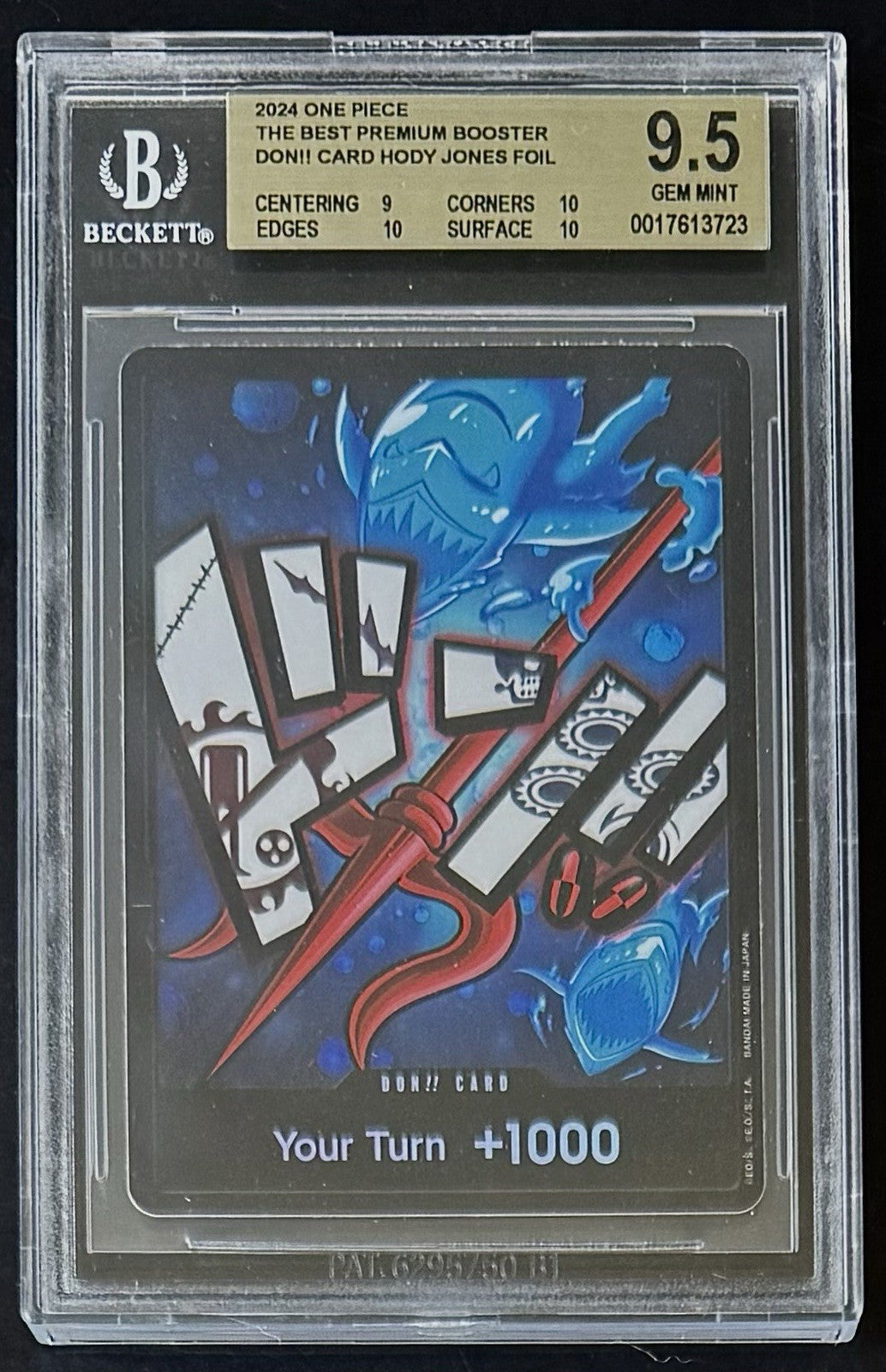 BGS 9.5 One Piece PRB01 Don!! Card Hody Jones - Foil - English - The Best
