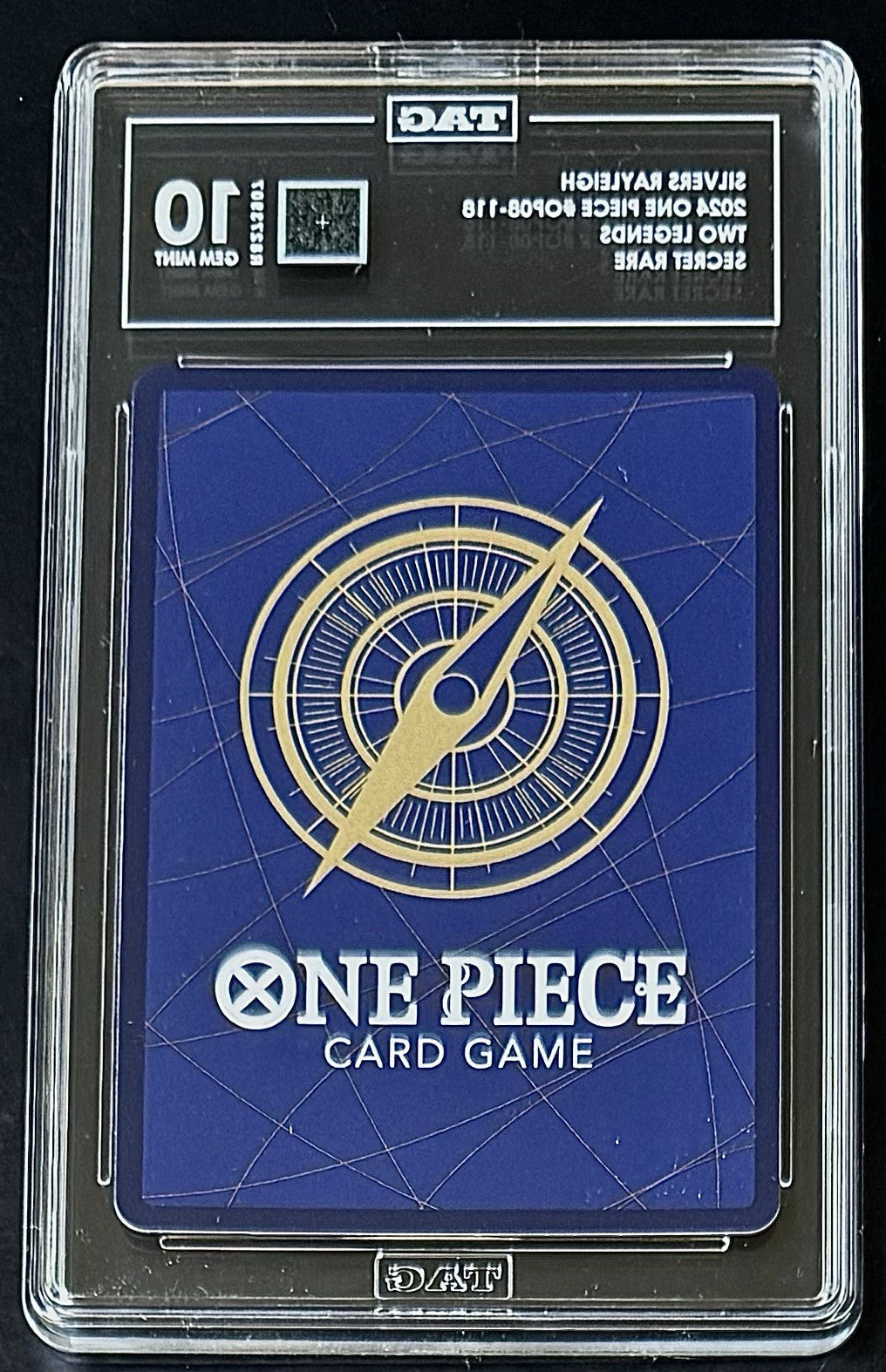 TAG 10 One Piece OP08-118 SEC - Silvers Rayleigh - EN - Two Legends - Graded