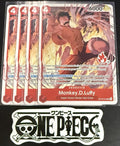 4x One Piece OP16-015 SR - Monkey.D.Luffy - EN - Regular - Play Set - SD01 -NM/M