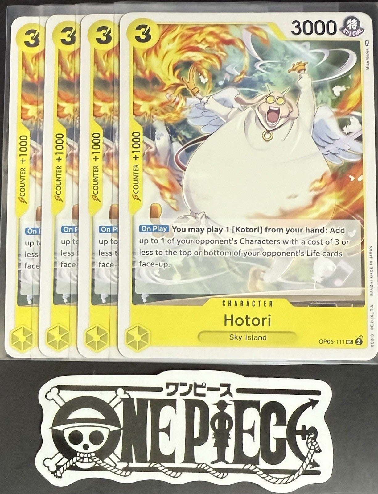 4x One Piece OP05-111 UC Hotori - ENG - Play Set - Regular - TCG - NM/M