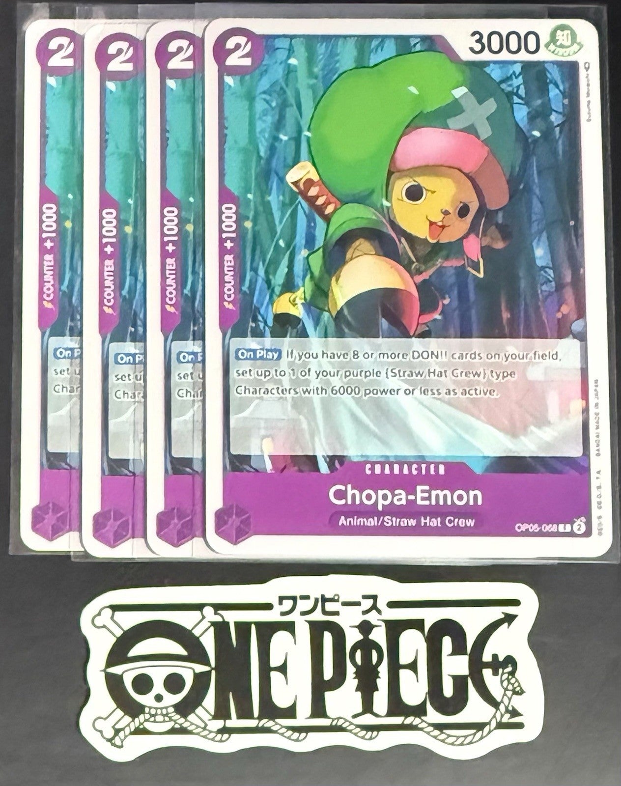 4x One Piece OP05-068 C - Chopa-Emon - EN - Regular - Play Set - TCG - NM/M