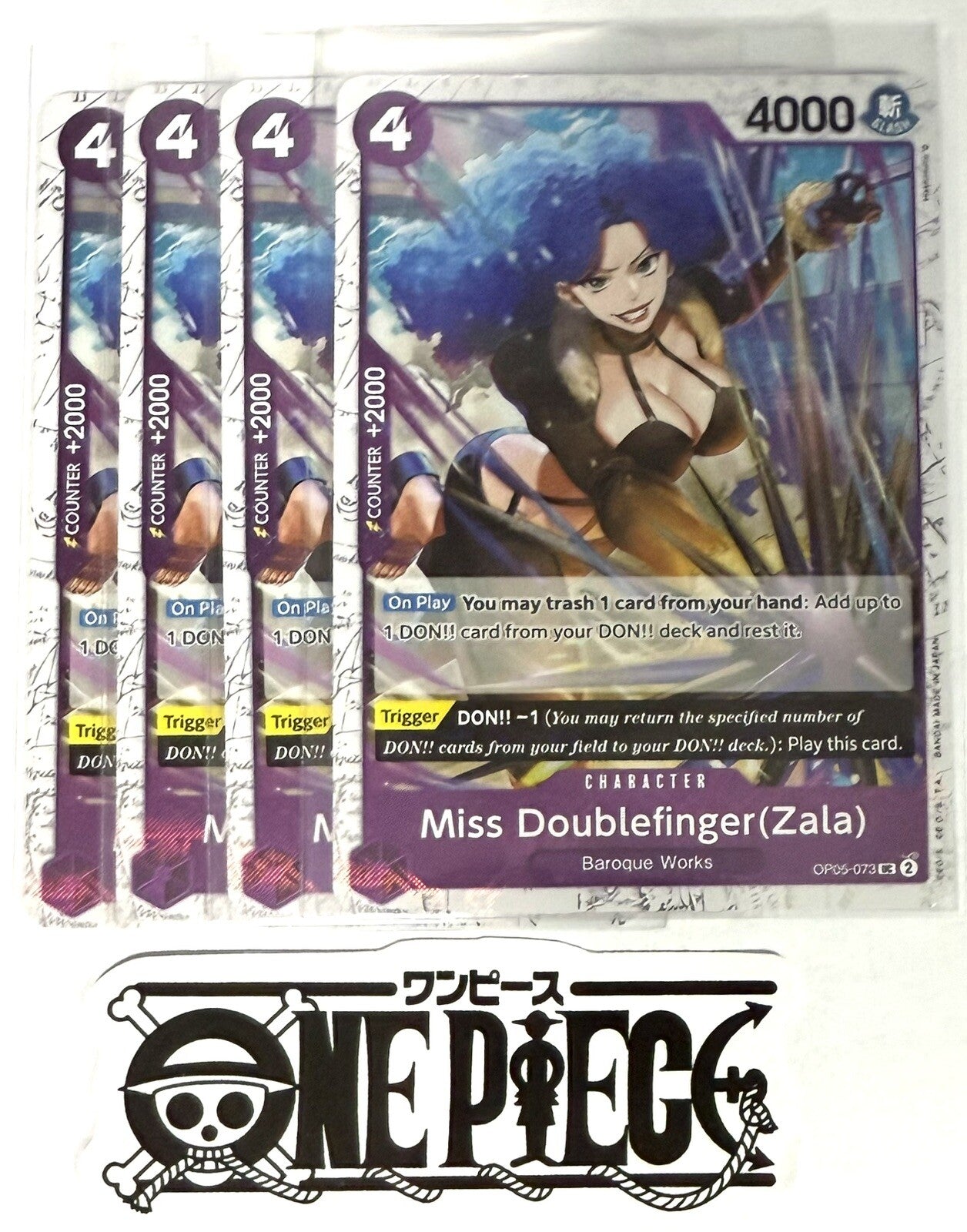 4x One Piece OP05-073 UC Miss Double... - Flag Foil - English - Play Set - NM/M