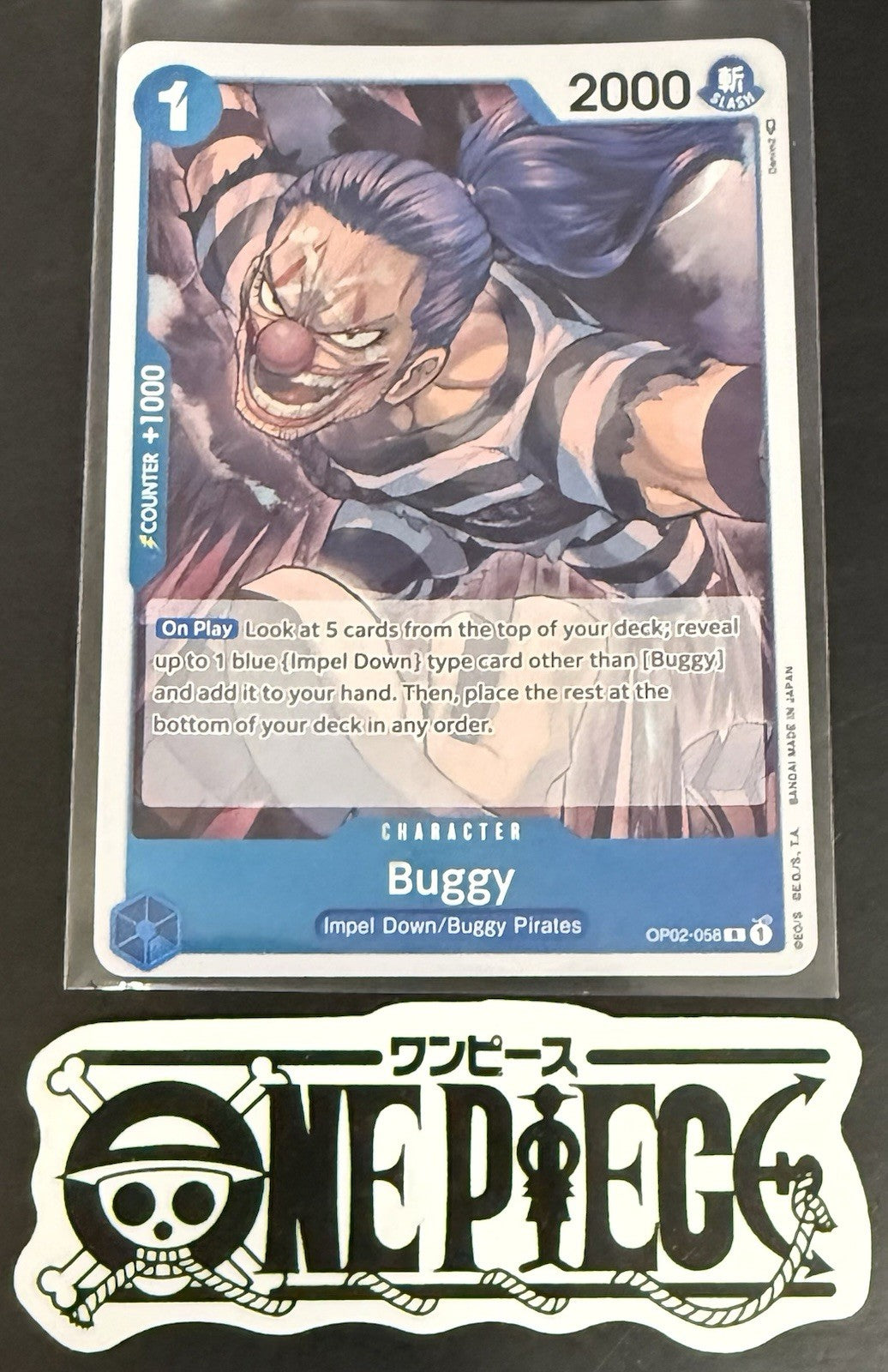 One Piece OP02-058 R - Buggy - EN - Foil - Paramount War - TCG - NM/M