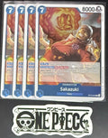 4 x One Piece OP12-044 R Sakazuki - English - Foil - Playset - NM/M