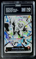 TAG 10 One Piece ST21-001 L* Monkey.D.Luffy AA - EN - Foil - EX GEAR5 - Graded