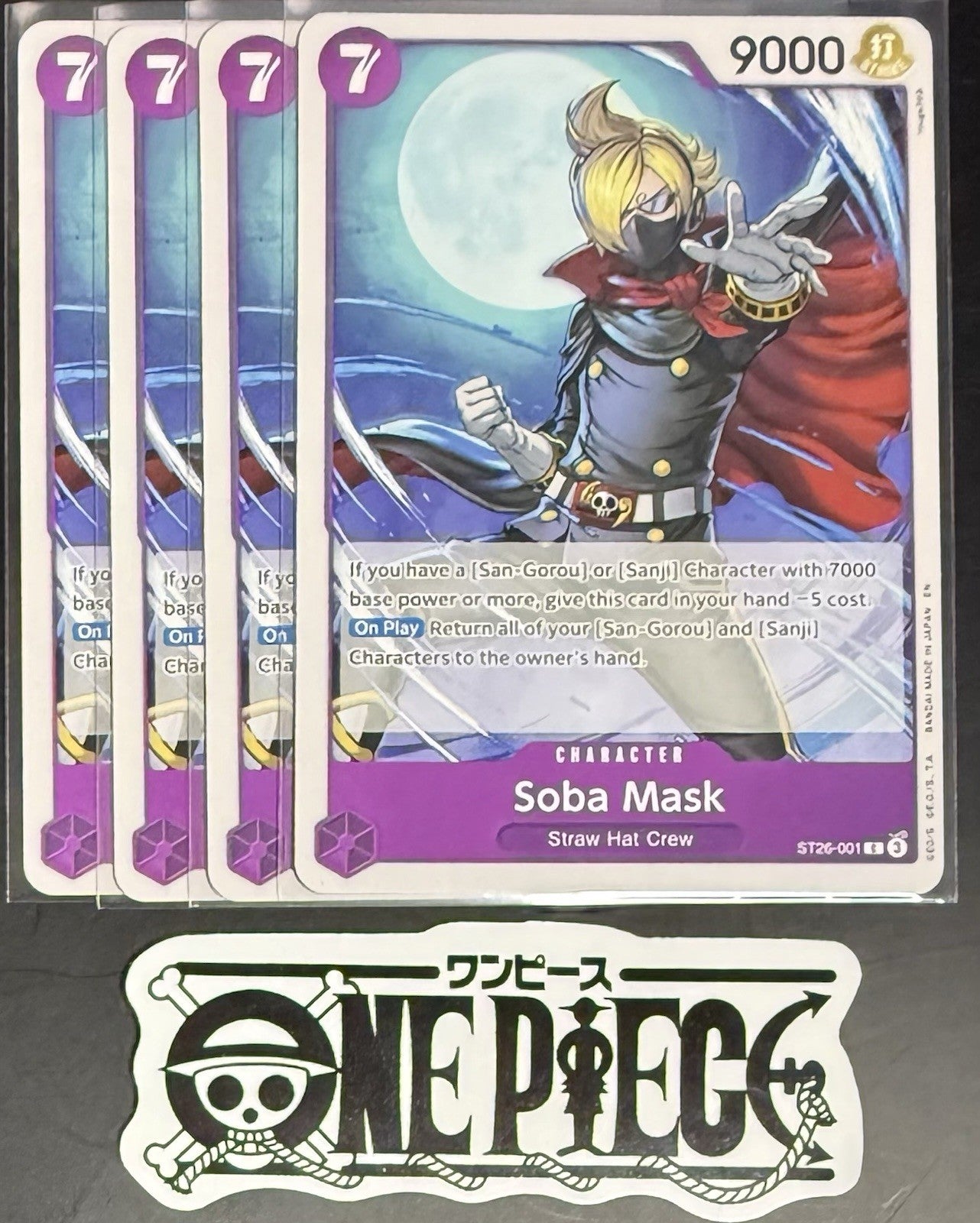 4x One Piece ST26-001 C Soba Mask - English - Regular - Playset - TCG - NM/M