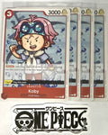 4x One Piece P-014 P Koby - Regular - English - Play Set - TCG - Mint