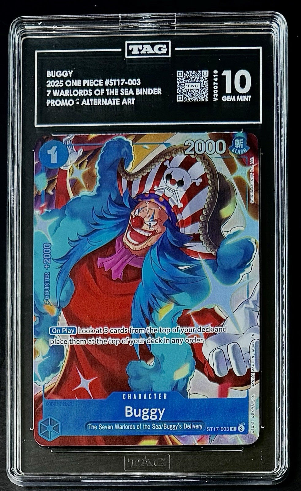 TAG 10 One Piece ST17-003 C Buggy - Alt Art - EN - Foil - Binder Set - Graded