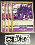 4x One Piece OP02-091 C Venom Road - English - Playset - Regular - TCG - NM/M