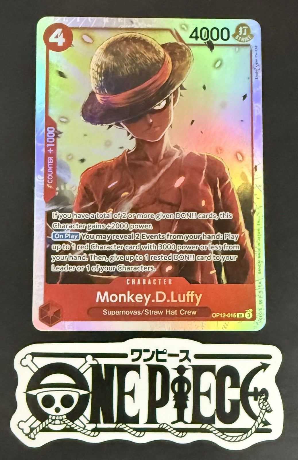 One Piece OP12-015 SR - Monkey.D.Luffy - EN - Foil - NM/M