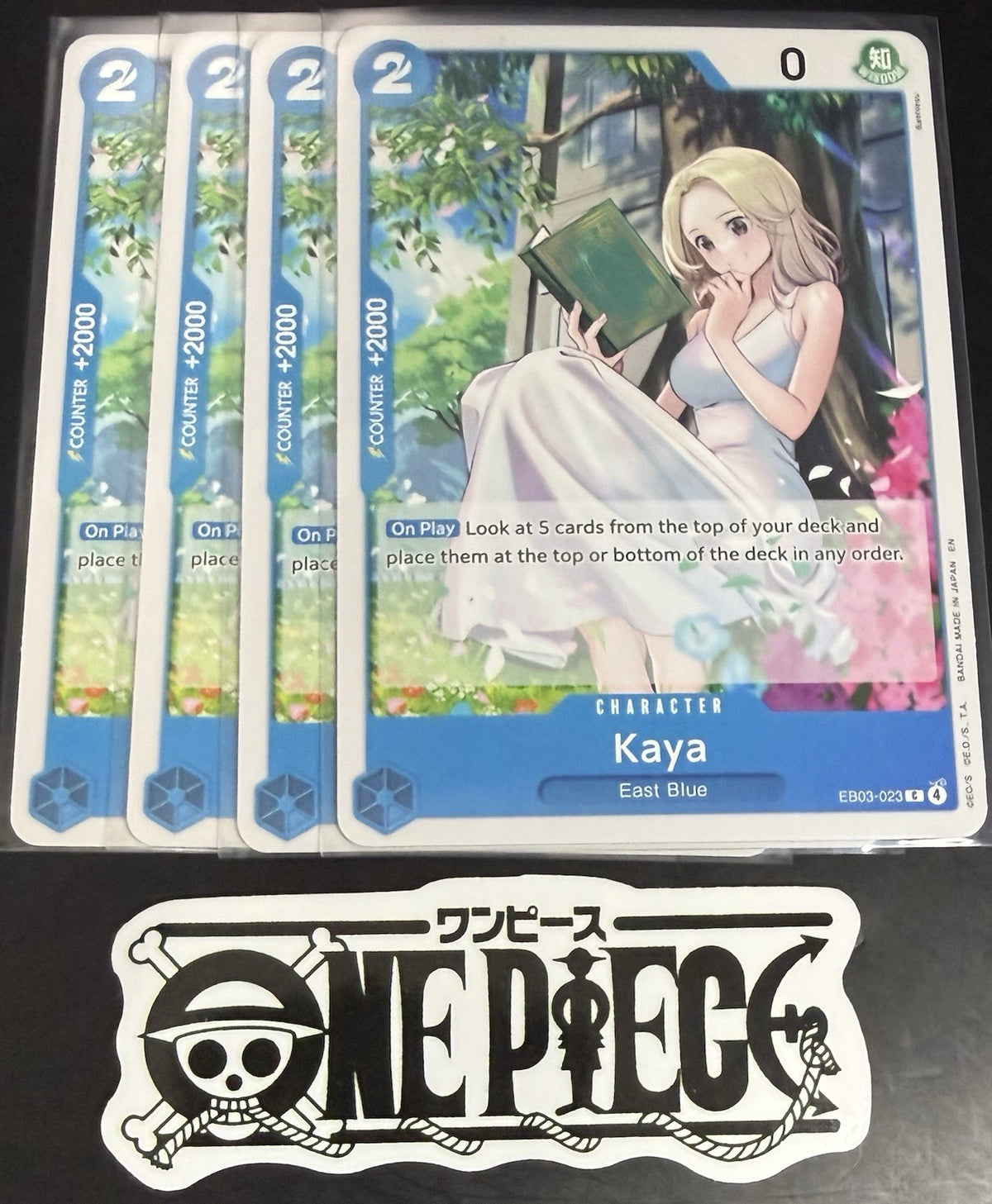 4 x One Piece EB03-023 C - Kaya - EN - Regular - Play Set - TCG - NM/M