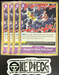 4x One Piece OP07-078 C Megaton Nine-Tails - English - Regular - Play Set - NM/M