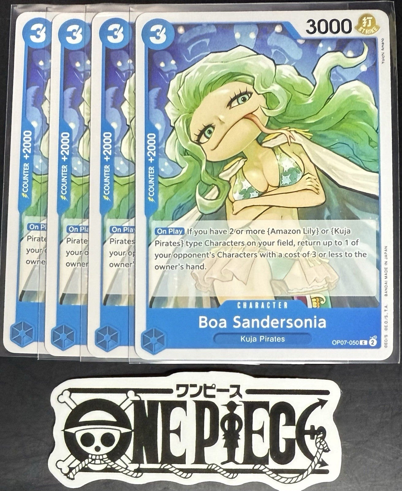 4x One Piece OP07-050 C Boa Sandersonia - English - Regular - Play Set - NM/M