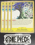 4x One Piece OP08-116 C Burn Bazooka - ENG - Regular - Play Set - TCG - NM/M