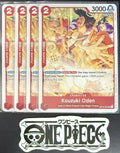 4 x One Piece OP12-004 UC Kouzuki Oden - ENG - Regular - Playset - NM/M
