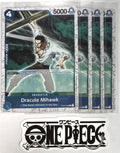 4x One Piece  ST03-005 C Dracule Mihawk - Flag Foil - English - Playset - NM/M