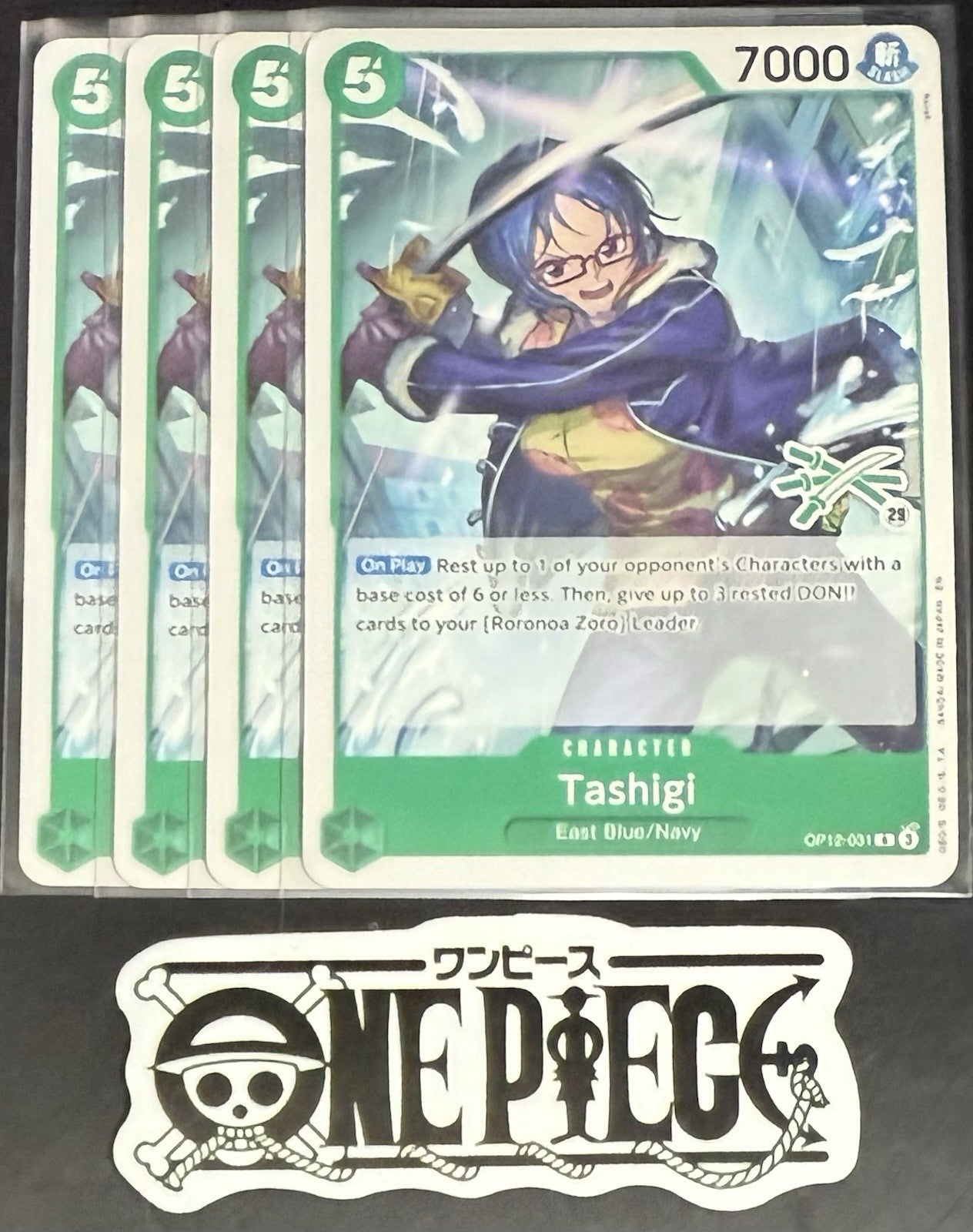 4x One Piece OP12-031 R - Tashigi - EN - Regular - Play Set - LD01 - NM/M