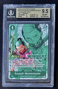 BGS 9.5 One Piece OP01-041 R Kouzuki Momonosuke Winner - English - Foil - Graded