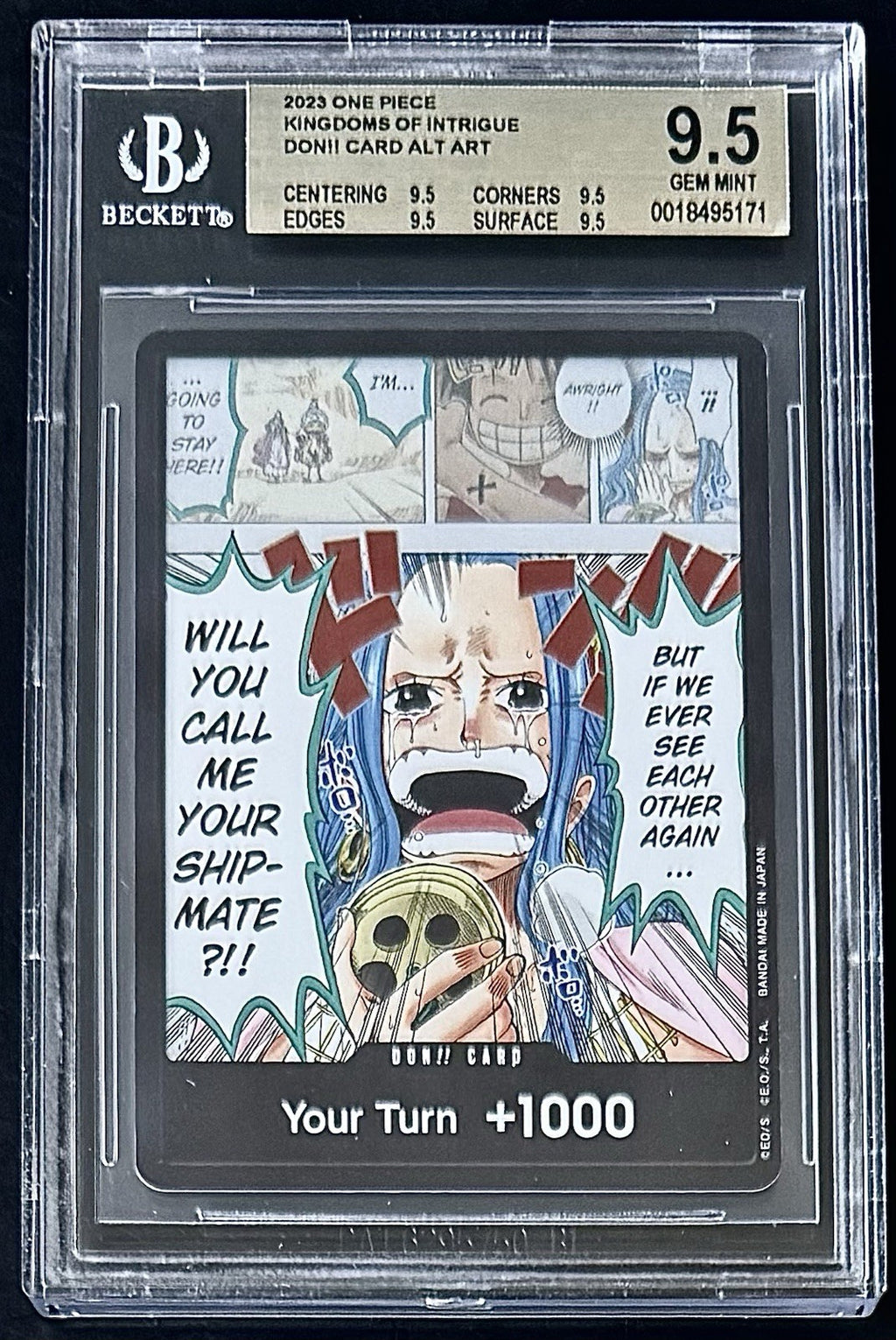 BGS 9.5 One Piece OP04 Don Card Alt Art - English - Kingdoms of Intrigue -Graded