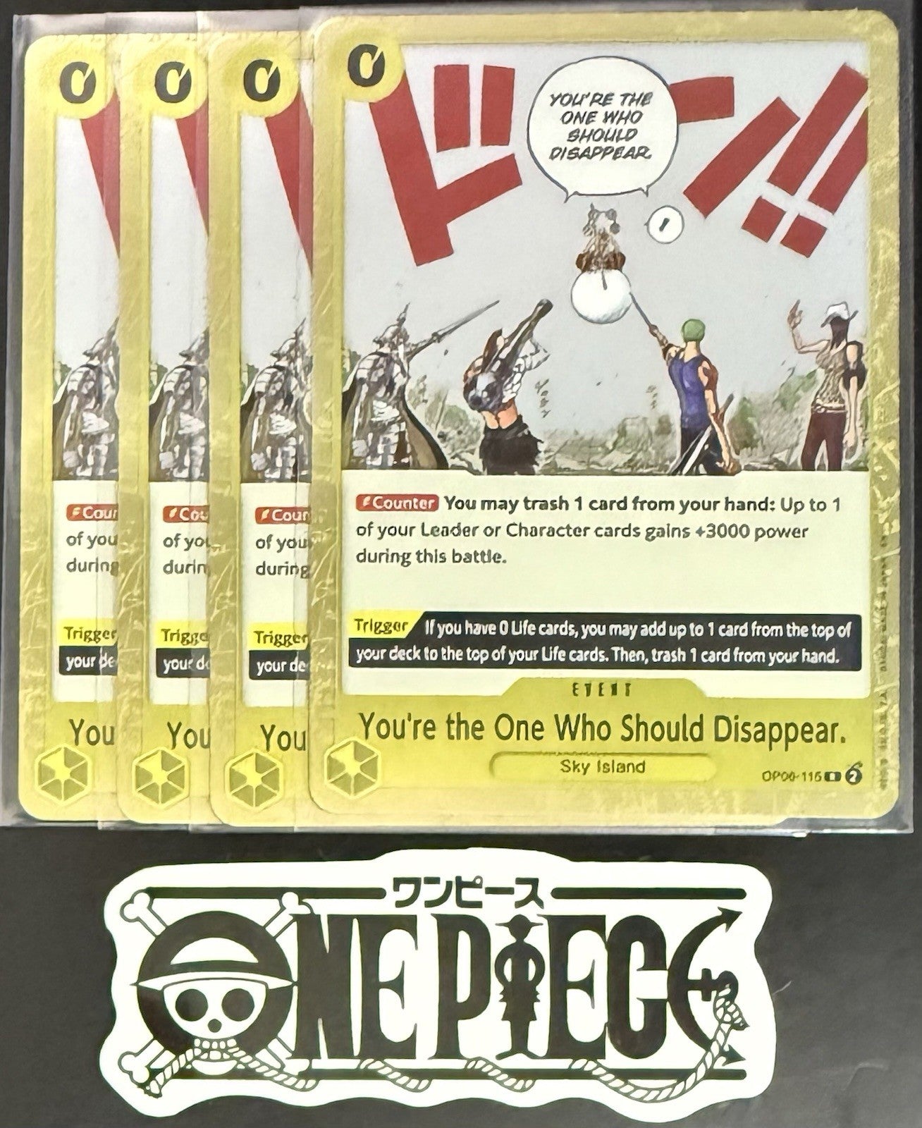 4x One Piece OP06-115 R You're the One...- English - Foil - Playset - TCG - NM/M